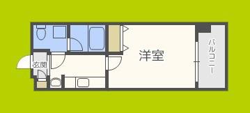 レオンコンフォート難波(1K/7階)の間取り写真