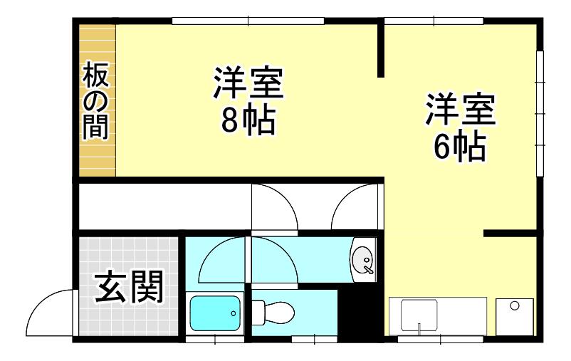 びわの春風とSIESTA(ワンルーム/1階)の間取り写真