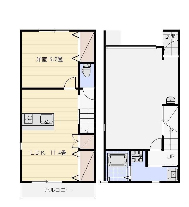 ガレリアTSUBOI(1LDK/1階)の間取り写真