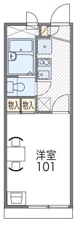 レオパレスクレール福田(1K/1階)の間取り写真