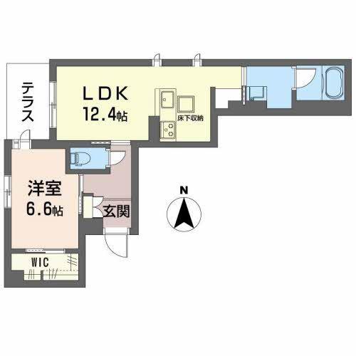 80HOUSE(1LDK/1階)の間取り写真