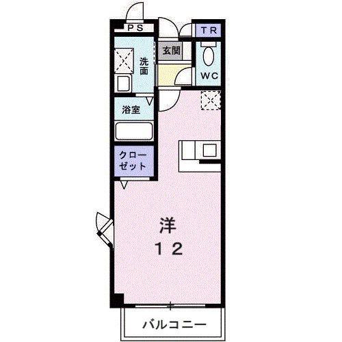 エンゼルハイツII(ワンルーム/1階)の間取り写真