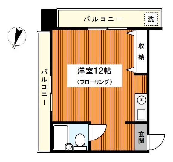 アーバンハイツグッドマン(ワンルーム/6階)の間取り写真