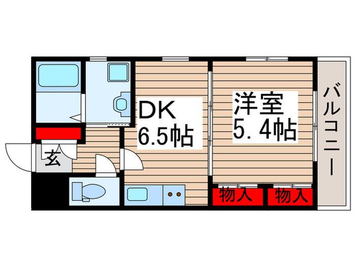 INSURANCE BLDG XV(1DK/1階)の間取り写真