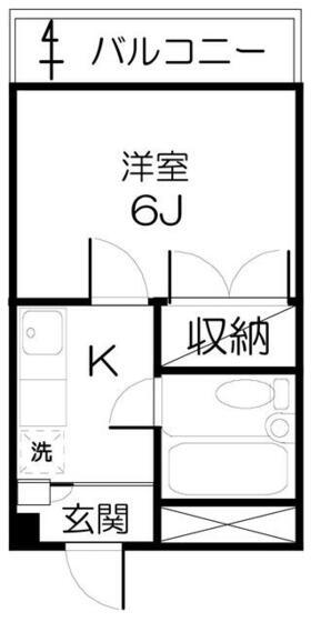 中野第5マンション(1K/3階)の間取り写真