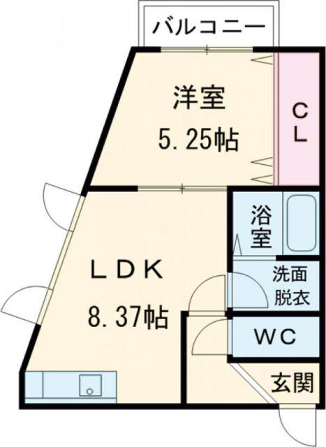 レジデンス昭和(1LDK/2階)の間取り写真