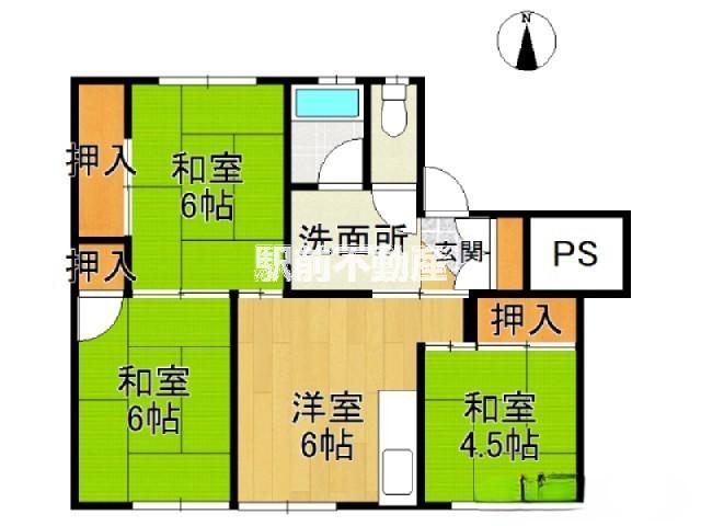 サンコーポラス柳川II(3DK/5階)の間取り写真