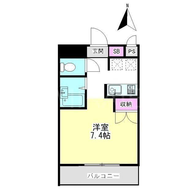 グランメール町田(ワンルーム/2階)の間取り写真