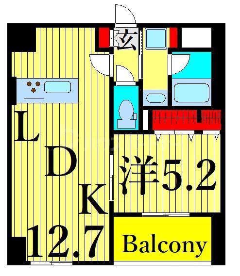 GRACE KR ASAKUSA(1LDK/7階)の間取り写真