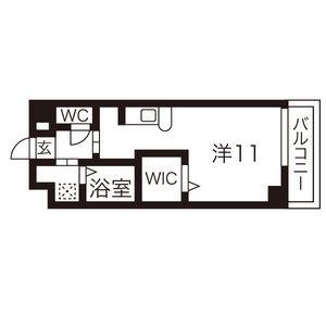 カルティエ アラタマ(ワンルーム/2階)の間取り写真