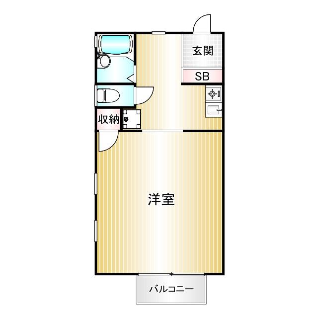 春日壱番館(1K/1階)の間取り写真