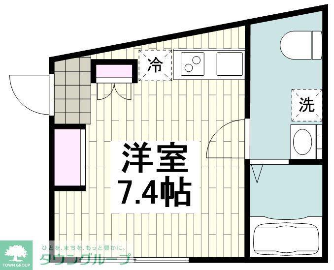 エアリアル西小山(ワンルーム/5階)の間取り写真