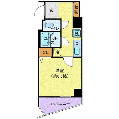 ジュエル目白台(1K/4階)の間取り写真