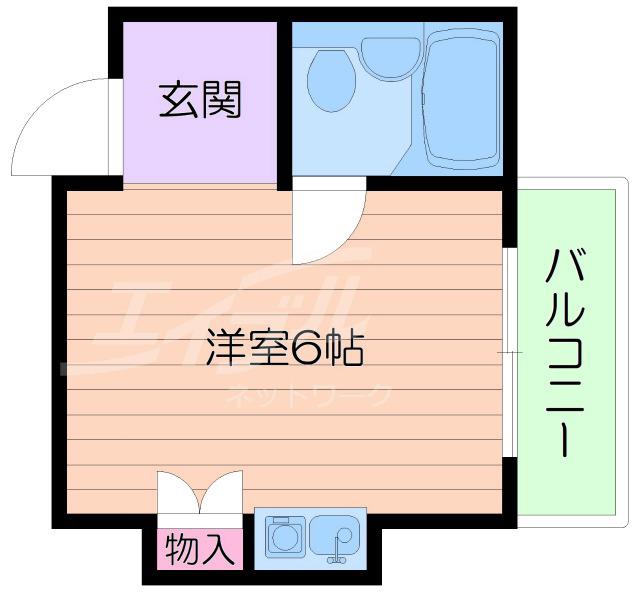 コミュニティハウス正雀(ワンルーム/2階)の間取り写真