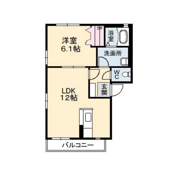 プランドールS&S(1LDK/2階)の間取り写真