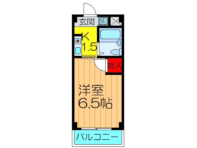 エトワール白鷺(1K/2階)の間取り写真