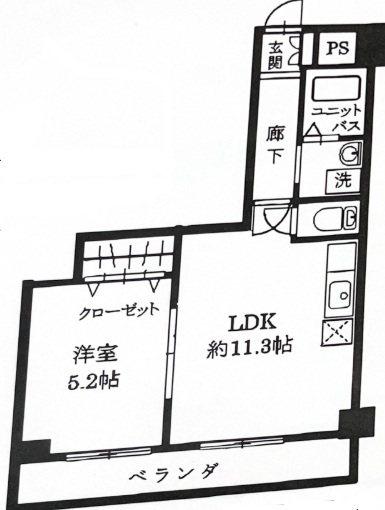 キャピタルプラス(1LDK/5階)の間取り写真