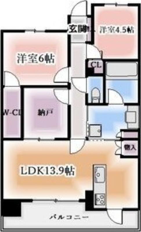 レ・ジェイド金山グランデ(2SLDK/14階)の間取り写真