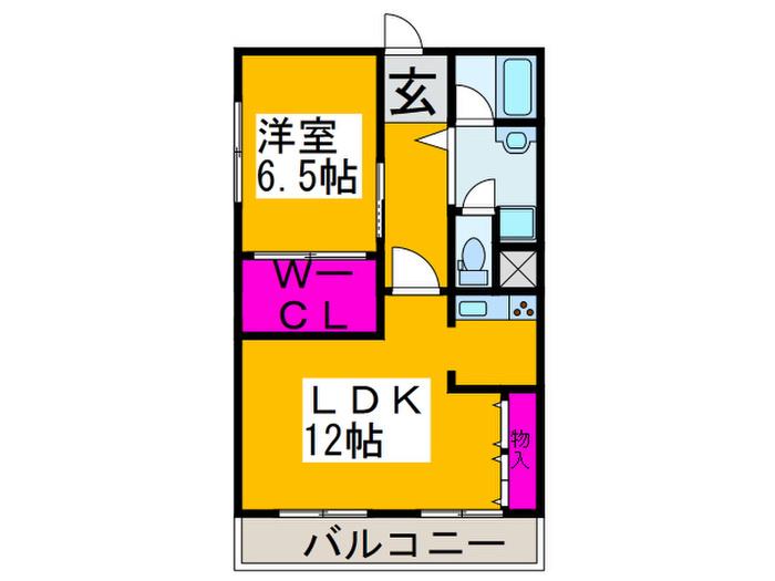 サンライフ住之江(1LDK/4階)の間取り写真