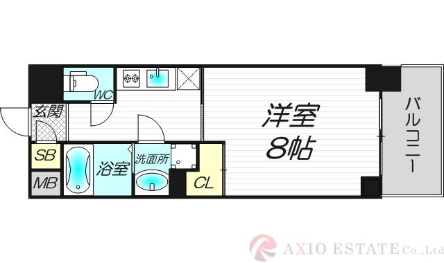 エイペックス新大阪(1K/3階)の間取り写真