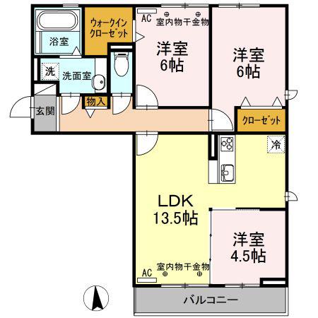 クレール メゾン(3LDK/3階)の間取り写真
