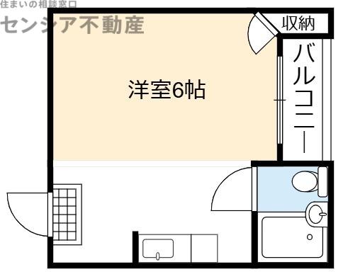 京橋ファインビル(ワンルーム/4階)の間取り写真