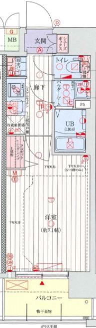 クリスタルグランツOSAKA ウエスト GATE(1K/6階)の間取り写真