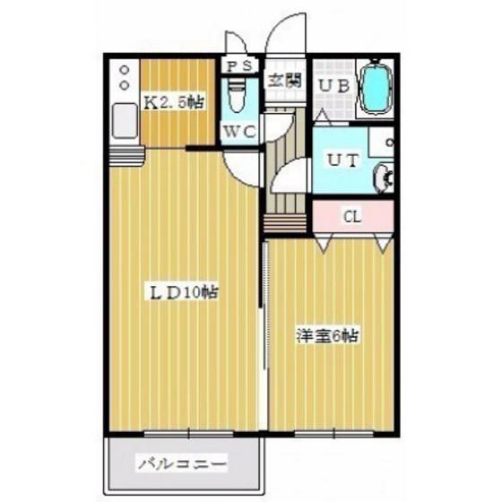 コンフォートパレス花園(1LDK/4階)の間取り写真