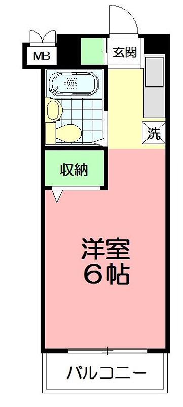 第2野本ビル(1K/2階)の間取り写真