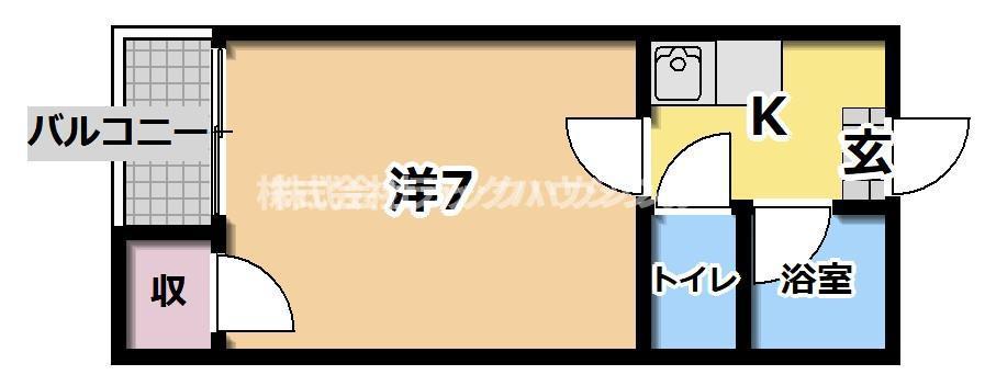ラ・エトワール(1K/4階)の間取り写真