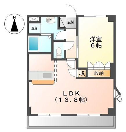 フォレストヴィラII(1LDK/3階)の間取り写真