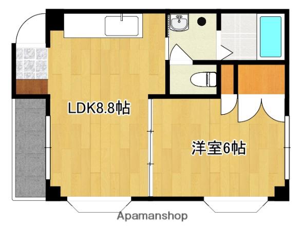 コーポ双葉2(1LDK/2階)の間取り写真