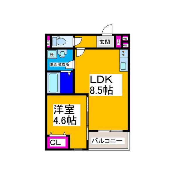 REGIES京都梅小路(1LDK/3階)の間取り写真
