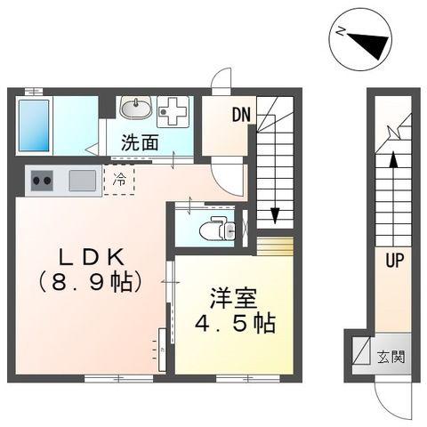 サンクリスタルII(1LDK/2階)の間取り写真