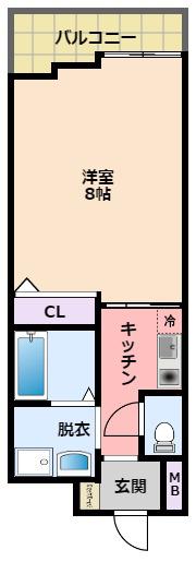 セレーノ西宮(1K/6階)の間取り写真