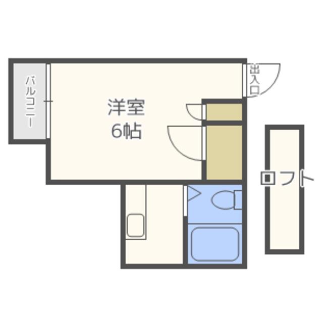 PLイースト都府楼前(1K/3階)の間取り写真