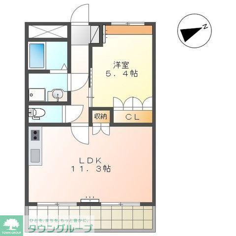 ロイヤルパレス(1LDK/2階)の間取り写真