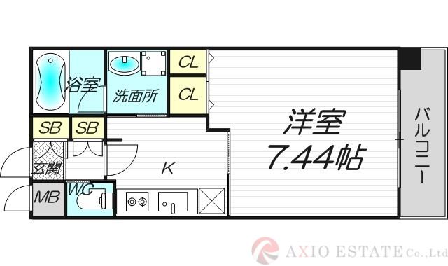 レジディア新大阪II(1K/5階)の間取り写真