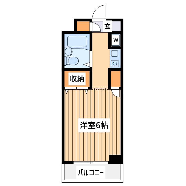 ケイズ八王子(1K/6階)の間取り写真