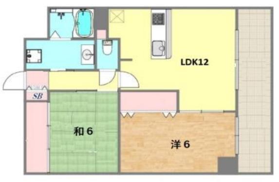 ラフィーネ(2LDK/5階)の間取り写真