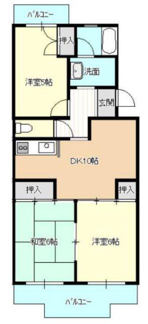 センチュリーハイツ(3LDK/2階)の間取り写真