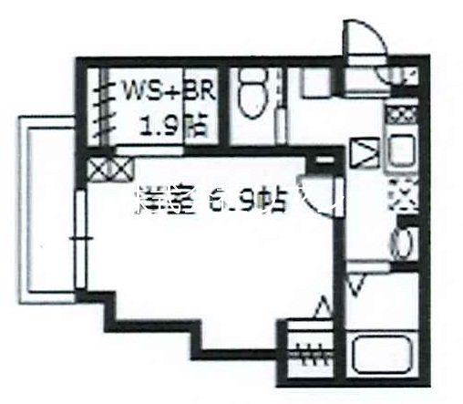 パークサイド五反野(1K/2階)の間取り写真
