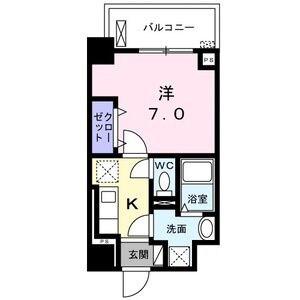 フリーデ明石駅前(1K/5階)の間取り写真