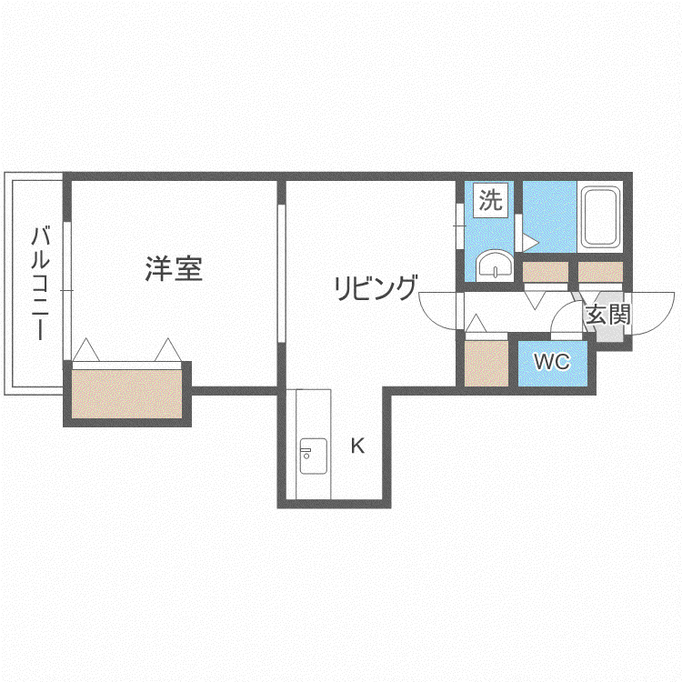 アクティブプラザ南郷(1LDK/2階)の間取り写真