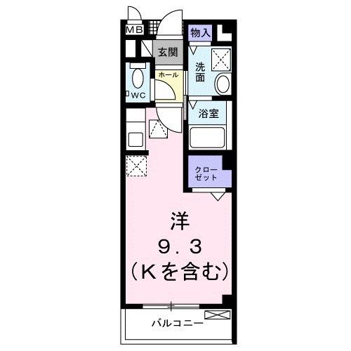 シャルマンメゾン(ワンルーム/2階)の間取り写真