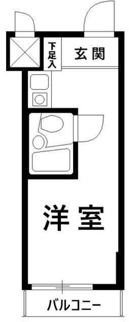 ダイアパレス亀戸(ワンルーム/10階)の間取り写真