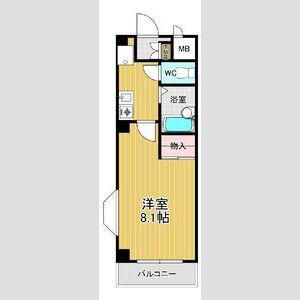 CAPITAL F(1K/3階)の間取り写真