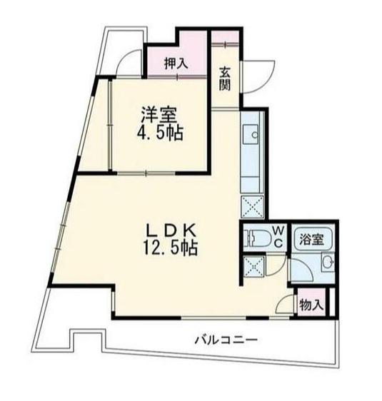 グランマルシェ(1LDK/4階)の間取り写真
