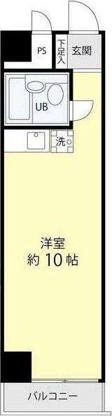 TS GARDEN永山(ワンルーム/2階)の間取り写真