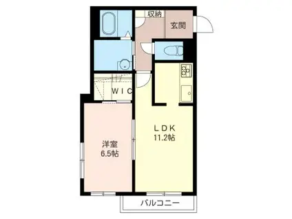 フォレスト要町(1LDK/3階)の間取り写真